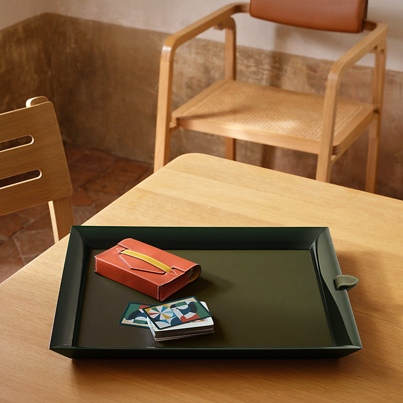 エルメス　アトリウムMM Atrium tray, medium model - Green | Hermès USA